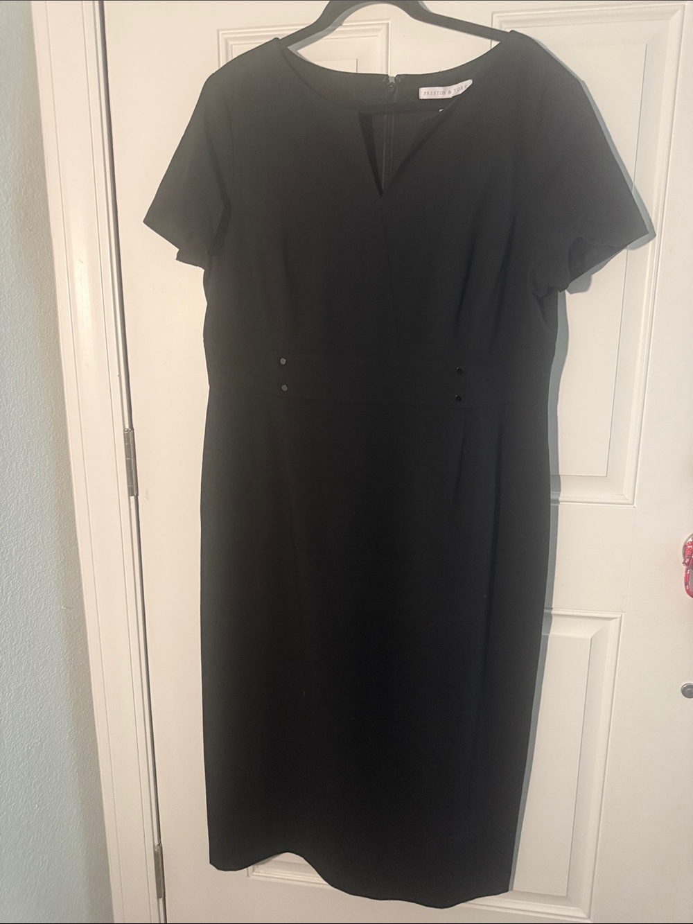 Preston & York Black Midi Sheath Dress